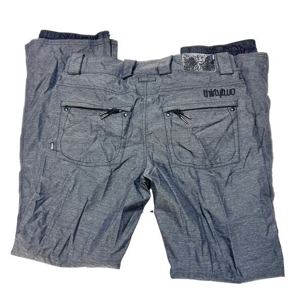 Thirtytwo Wooderson Snowboard Ski Pants Mens Size Large Gray - Picture 4 of 10